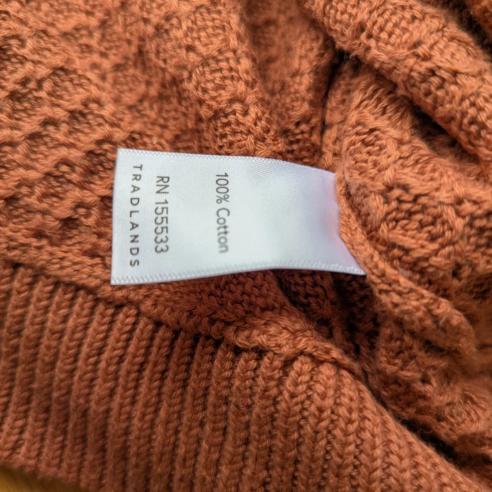 Tradlands Jude Pullover in Burnt Orange size XS - Picture 6 of 8